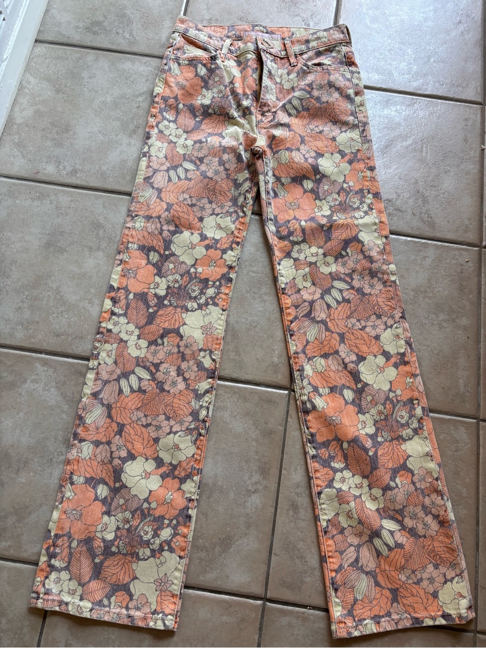 MOTHER the Kick It High Raise Jeans - Orange Blossom